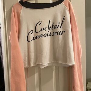 Cocktail Connoisseur Women's Pink and White Top